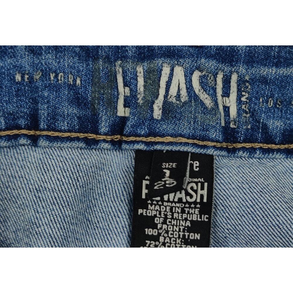 Rewash Wide Leg Jeans Juniors 3/26 Blue Medium Wash High Rise Distressed 26x29.5 - Picture 3 of 11